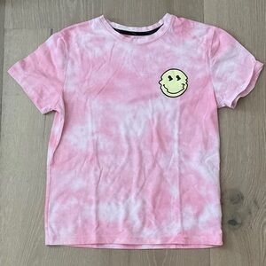 art class Pink Tie-Dye Tee with Smiley